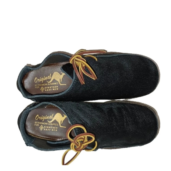 Padmore & Barnes 18 East Pony Hair Asymmetrical Tie Closure Crepe Boot 7 M 8.5 W - Picture 10 of 12